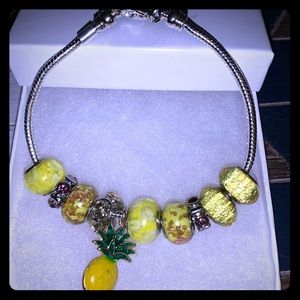 Yellow pineapple bracelet